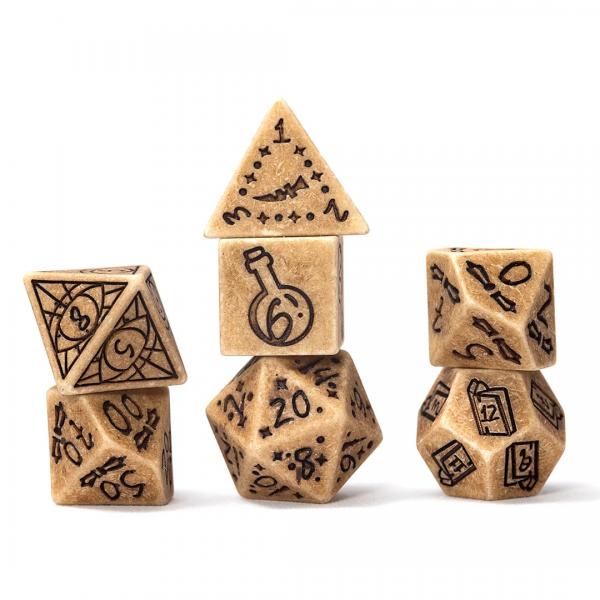 Illusory Stone - Sandstone 7-Piece Polyhedral Dice Set - Sirius Dice [ Pre-order ]