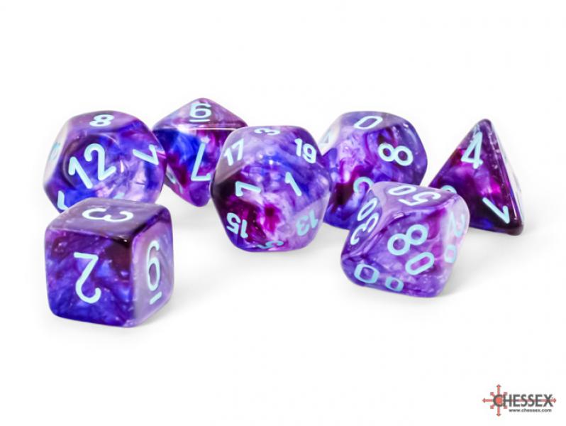 Nebula Mega-Hedral - Nocturnal/Turquoise Luminary 7-Die Set