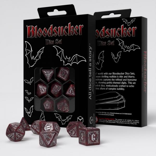 Q-Workshop Bloodsucker Shimmering Red & Silver Dice Set [ Pre-order ]