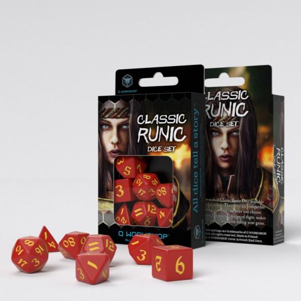 Classic Runic Red & yellow Dice Set