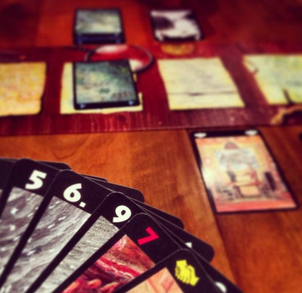 Lost Cities hand of cards