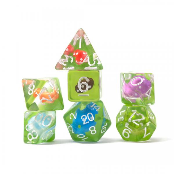 Mushroom Village 7-Piece Polyhedral Dice Set - Sirius Dice