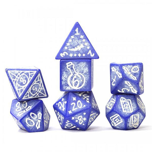 Illusory Stone - Purple Agate 7-Piece Polyhedral Dice Set - Sirius Dice