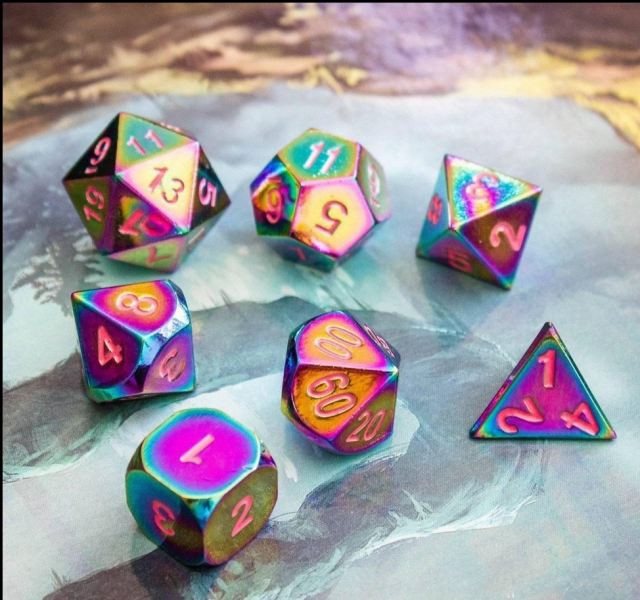 Assorted Windowed Metal Dice