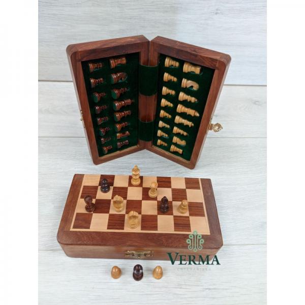 CHESS SET FOLDING M/G 7"
