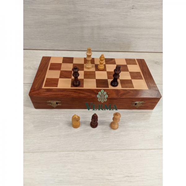 CHESS SET FOLDING M/G 12"