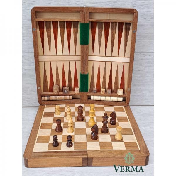 CHESS & BACKGAMMON SET 12X6"
