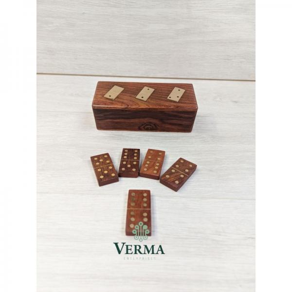 DOMINOS BRASS INLAID 6X2.75X2"