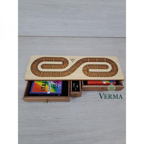 CRIBBAGE TWO TRACK METAL PEGS