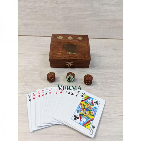 SINGLE CARD & DICE BOX 10X8CM