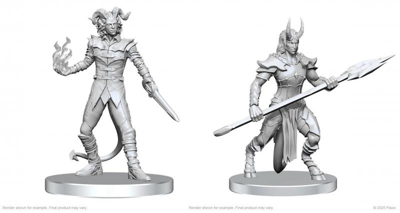 Vordine (Infantry Devil) & Pitborn Rogue: Pathfinder Battles Deep Cuts Unpainted Miniatures