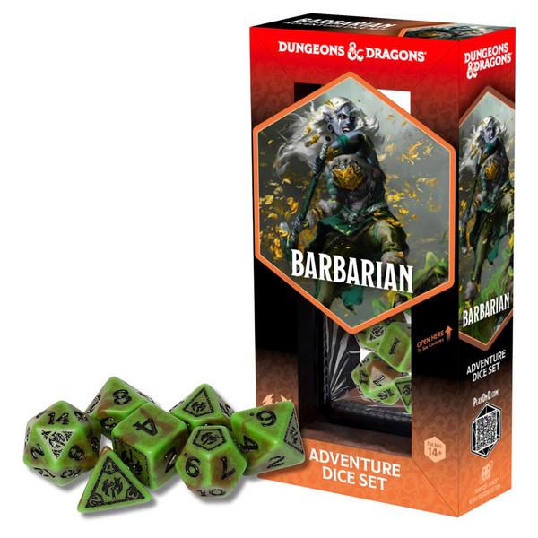 Adventure Dice Set - Barbarian (Green, Brown): Dungeons & Dragons