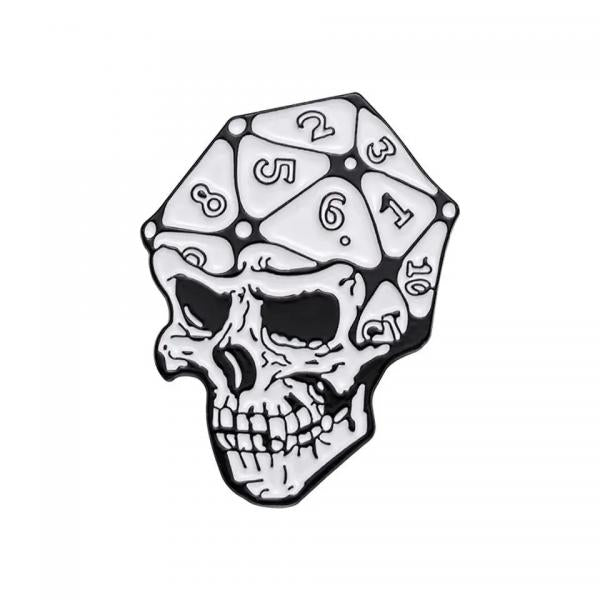 Critical Cranium Pin Badge | D&D RPG Accessory
