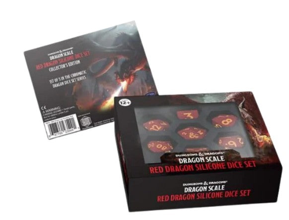 Red: D&D Dragon Scale Silicone Dice Set [Pre-order]