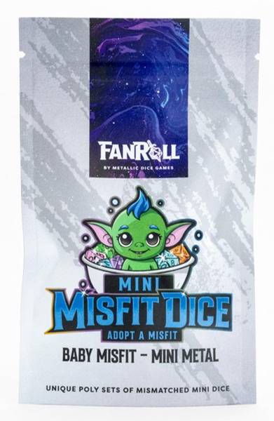 FanRoll Mystery Misfit Mini Metal Polyhedral Dice Set
