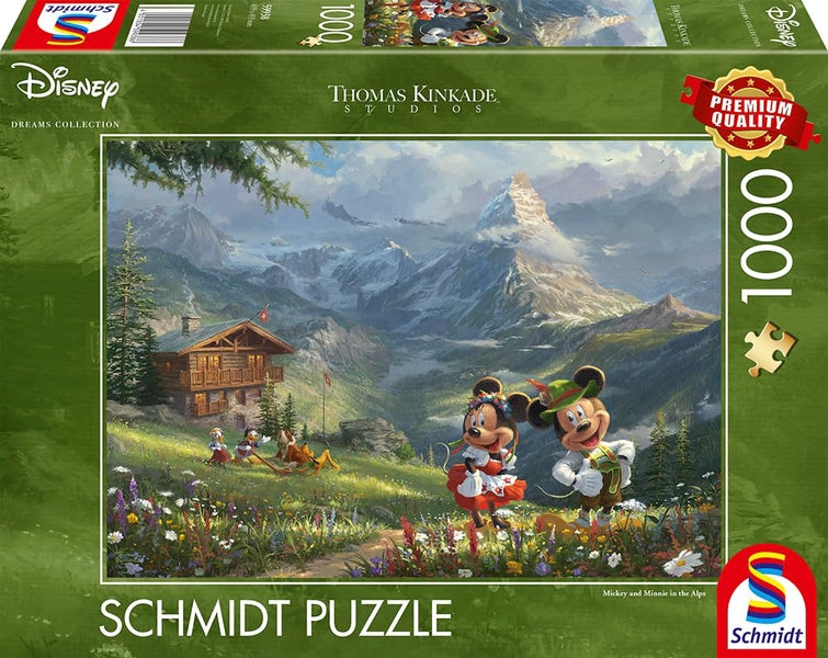 Thomas Kinkade: Disney Mickey & Minnie in the Alps (1000pc)