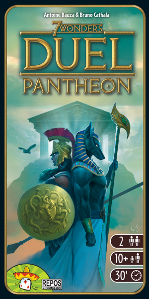 7 Wonders Duel: Pantheon expansion front of pack