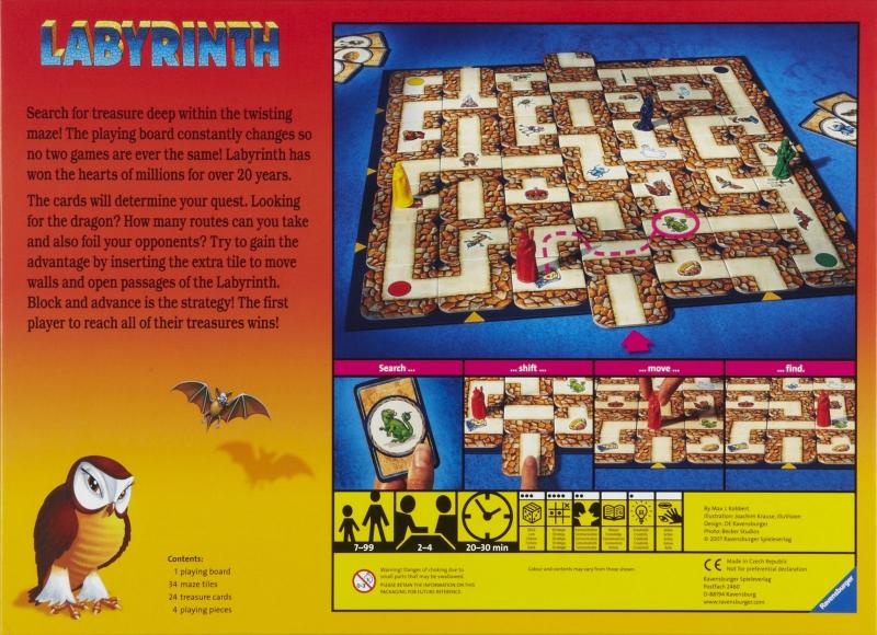 Labyrinth board game by Ravensburger - box back