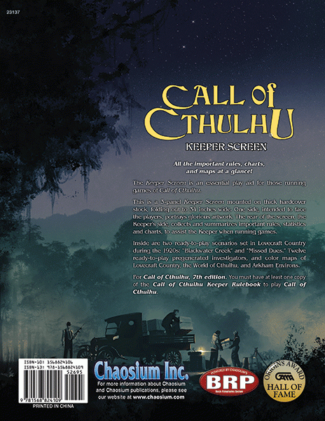 Call of Cthulhu 7th Edition Keeper's Screen Pack