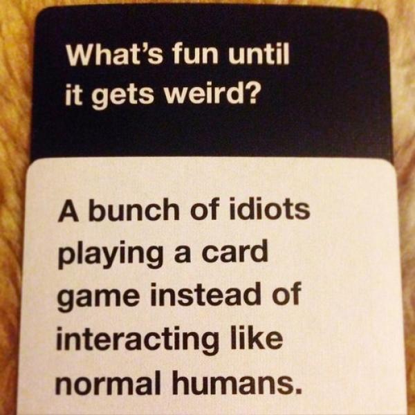 Cards Against Humanity: UK Edition - Game Example