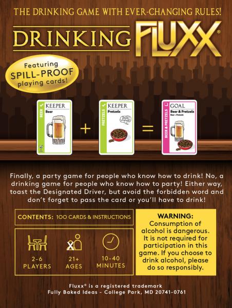 Drinking Fluxx - Back of Box