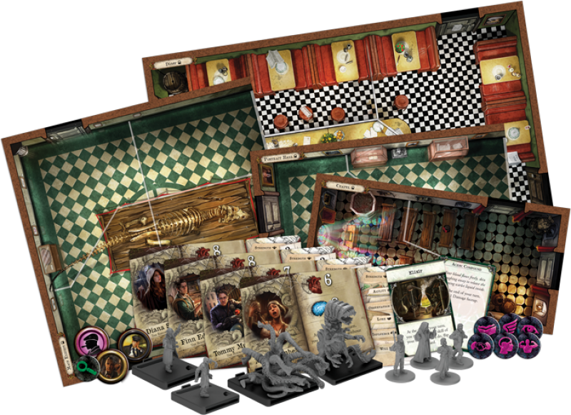 Mansions of Madness 2nd Ed: Streets of Arkham components