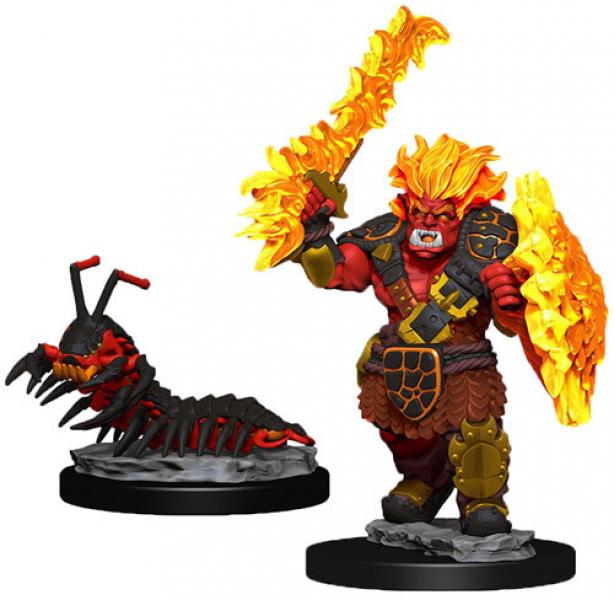 Fire Orc & Fire Centipede: WizKids Wardlings Miniatures