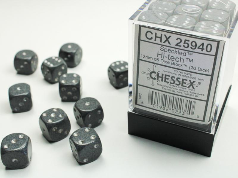 12mm D6 Dice Block (36): Hi-Tech