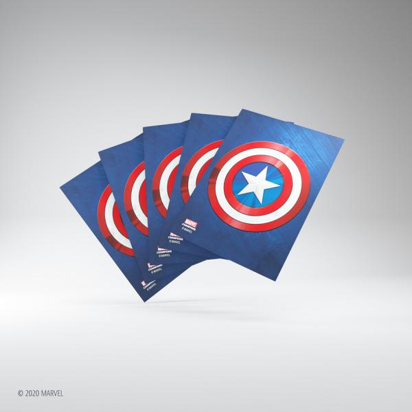 Gamegenic Marvel Champions Art Sleeves- Captain America (50 ct.)