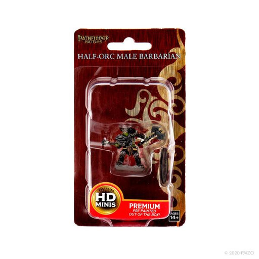 Half-Orc Barbarian Male: Pathfinder Battles Premium Painted Figure (W1)