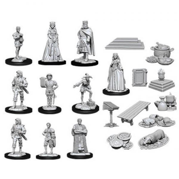 Towns People- Castle I: WizKids Deep Cuts Unpainted Miniatures (W12)