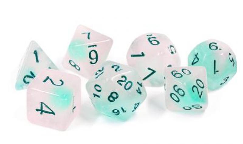 Frosted Glowworm Polyhedral Dice Set - Sirius Dice