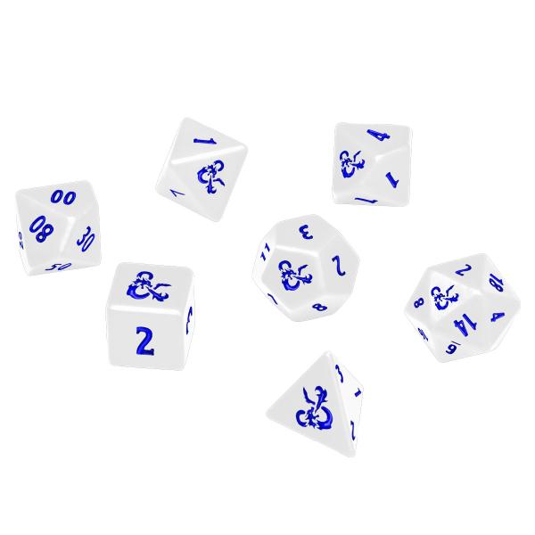 Heavy Metal Icewind Dale 7 RPG Dice Set for Dungeons & Dragons: White DDN