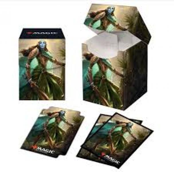 MTG: Kaldheim featuring Lathril, Blade of the Elves PRO 100+ Deck Box & 100ct Sleeves