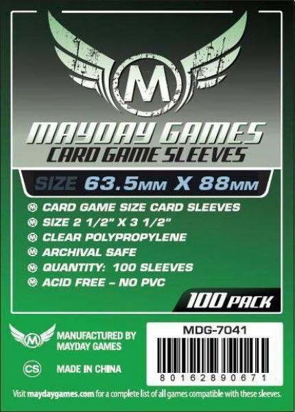 100 x Clear Standard Card Sleeves 63.5mm x 88mm (Mayday)