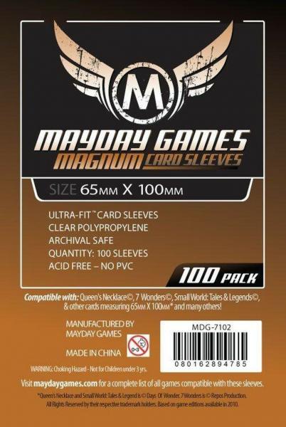 Mayday Magnum Ultra Fit 100 Card Sleeves 65mm x 100mm