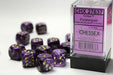 16mm D6 Dice Block(12): Vortex Purple/Gold
