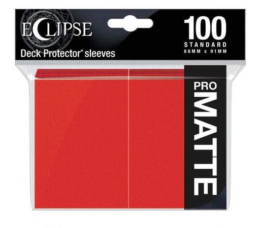 Eclipse Matte Standard Sleeves: Apple Red (100)