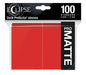 Eclipse Matte Standard Sleeves: Apple Red (100)