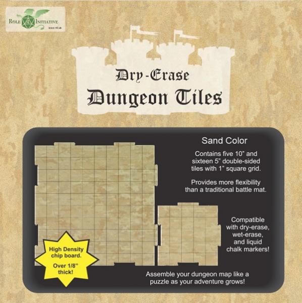 Dungeon Tiles - Sand color- Combo Pack of 5 x 10" and 16 x 5" squares [ Pre-order ]