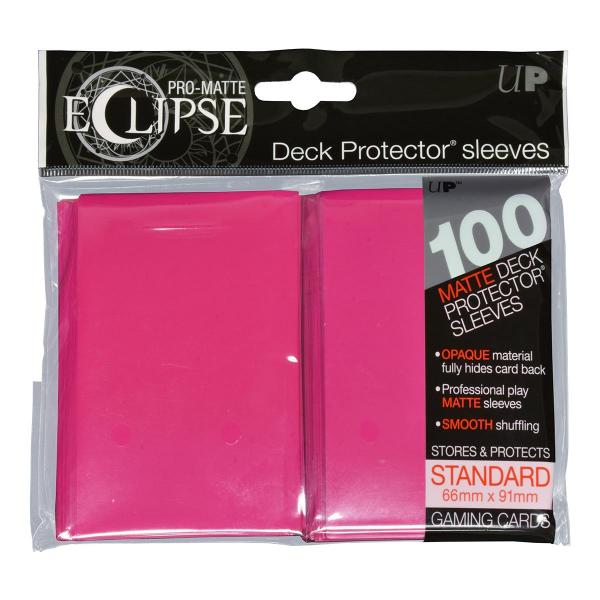 Pro Matte Standard Deck Protectors (100ct) - Hot Pink
