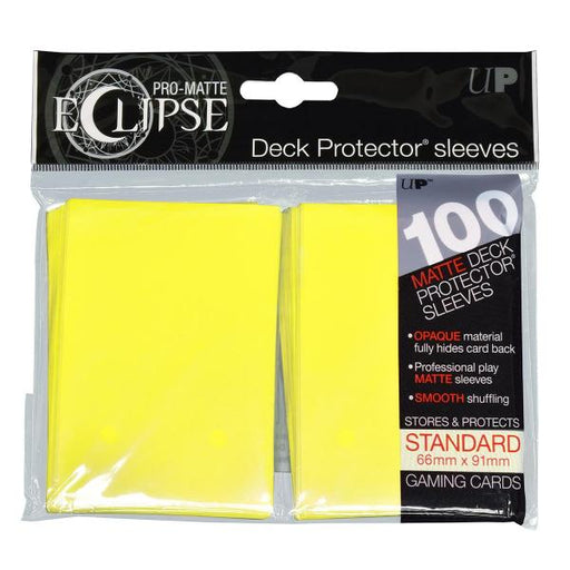 Pro Matte Standard Deck Protectors (100ct) - Lemon Yellow