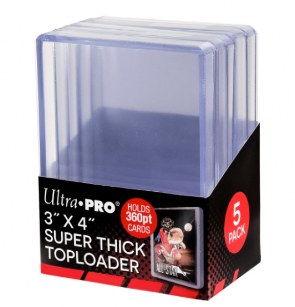 360pt 3" x 4" Super Thick Toploaders (5 pack) [ Pre-order ]