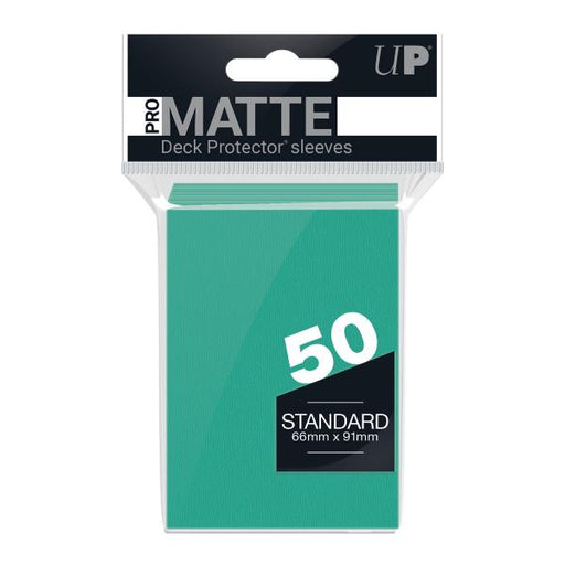 Pro Matte Standard Deck Protectors (50ct) - Aqua