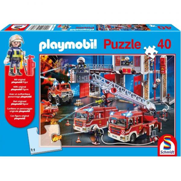 Playmobil: The Fire Department Puzzle & Play (40pc) inc. one figure