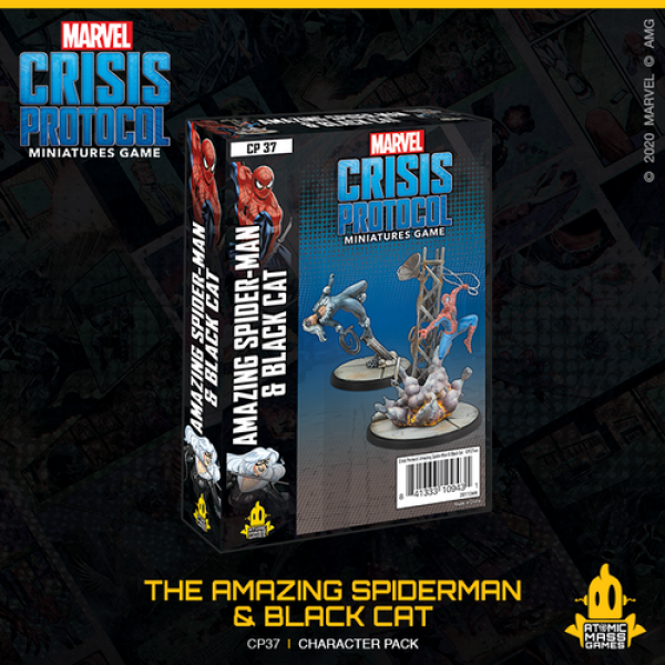 Spider-man and Black cat: Marvel Crisis Protocol Miniatures Game
