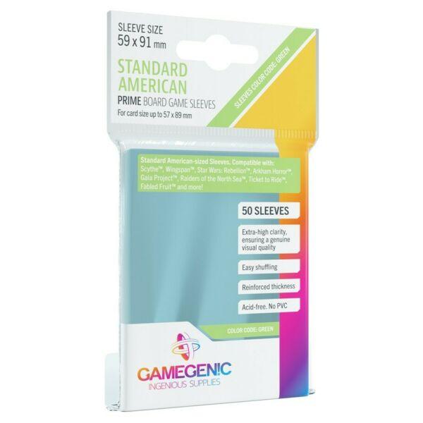 Gamegenic PRIME Standard American- Sized Sleeves 59 x 91 mm (50 ct.)
