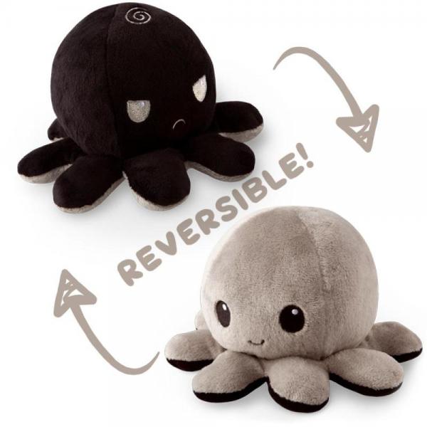 Reversible Octopus Plushie - Black/Gray
