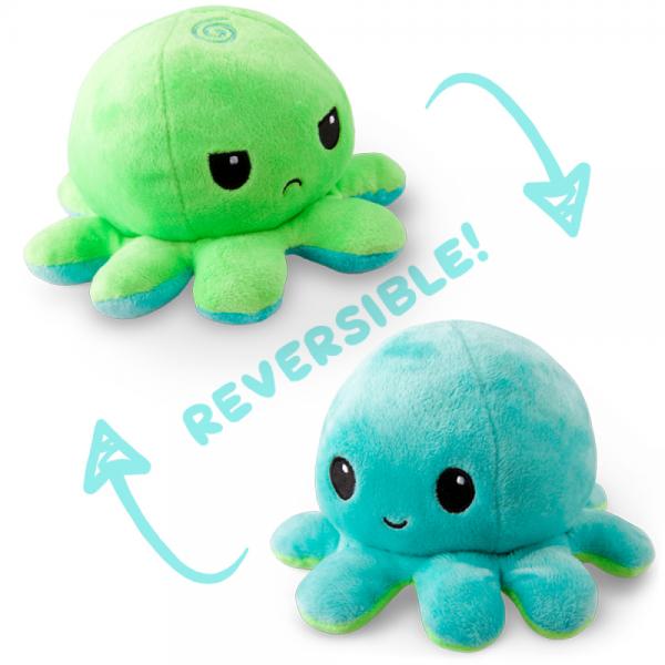 Reversible Octopus Plushie - Green/Aqua