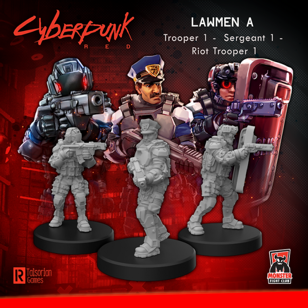 Cyberpunk Red Miniatures: Lawmen A